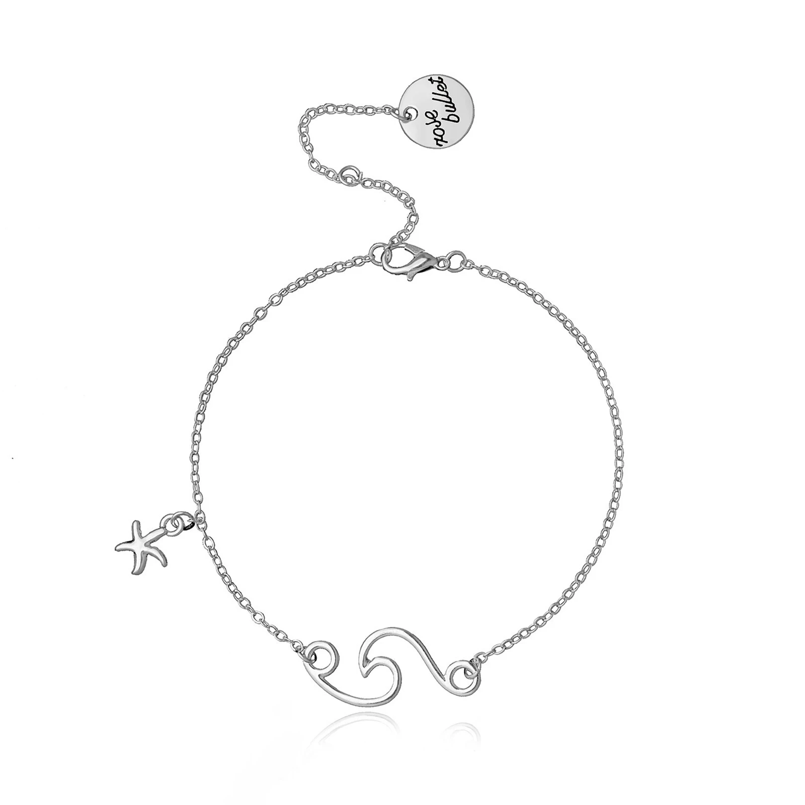

Fashion Gold Silver Color Anklet With Star Fish Ankle Bracelets For Women Summer Party Beach Foot Jewelry Leg Chain Accessories