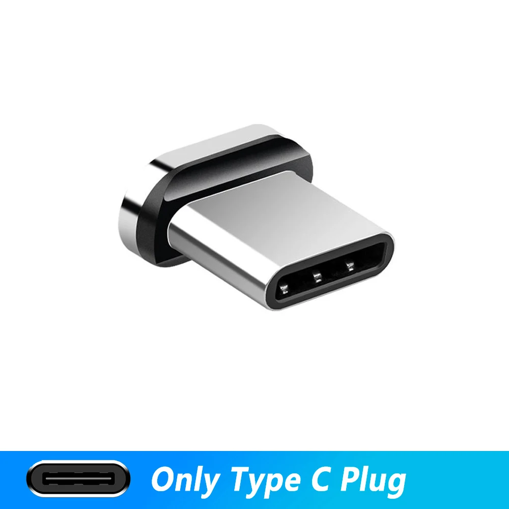 Type C Plug No Cable FONKEN Магнитный usb-кабель Micro USB type C Магнитный кабель для телефона 1 м 2 м светодиодный Быстрый Магнитный зарядный кабель Mini usb C зарядный шнур - Цвет: Type C Plug No Cable
