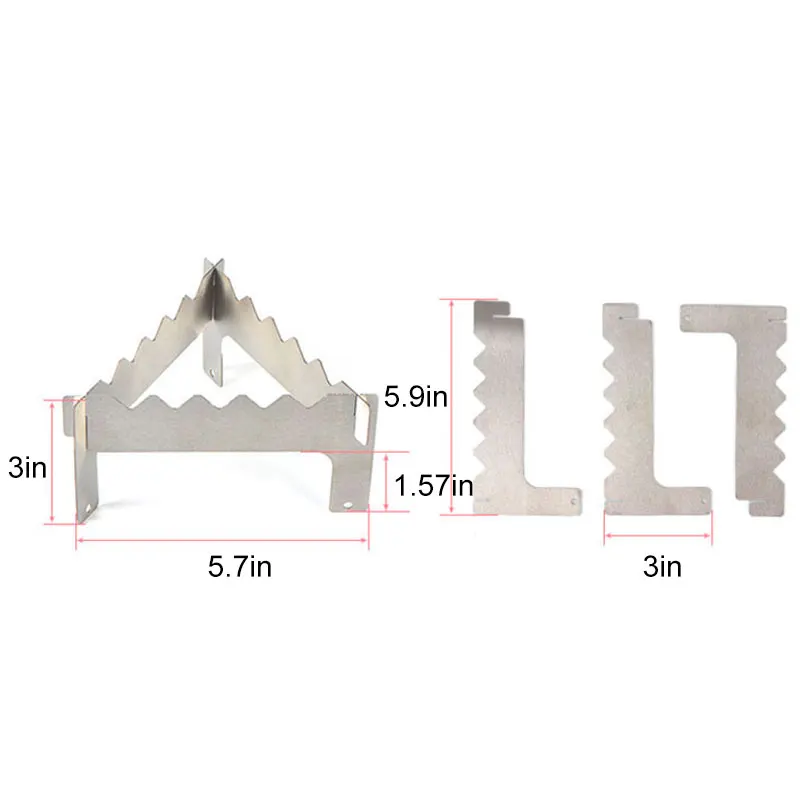 Портативная складная 3 ножка Спиртовка Печная стойка из нержавеющей стали Стойка