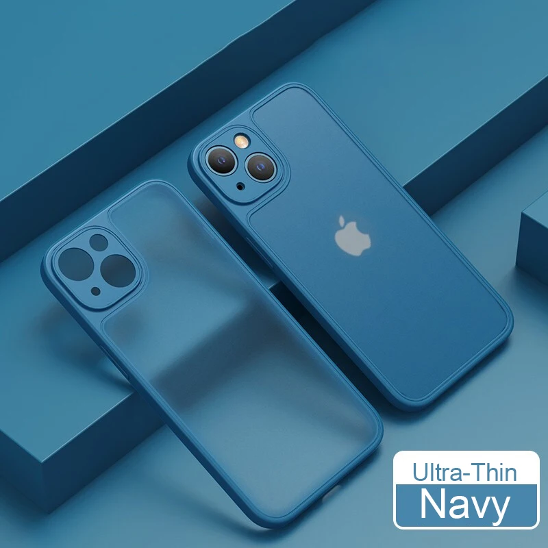 Soft Silicone Shockproof Matte Case For iPhone 13 12 11 Pro Max XR X XS Max 13 Mini 13 Pro Transparent Ultra Thin Bumper Cover