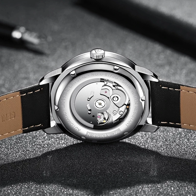 

CADISEN Mechanical Watch Men Top Brand Luxury Luminous Stainless steel Business Wrist Men Automatic Watches NH35A Japan movement