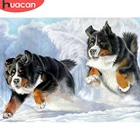 Алмазная живопись HUACAN, 5D мозаика сделай сам в виде собаки, зимняя квадратная вышивка, наборы для домашнего декора