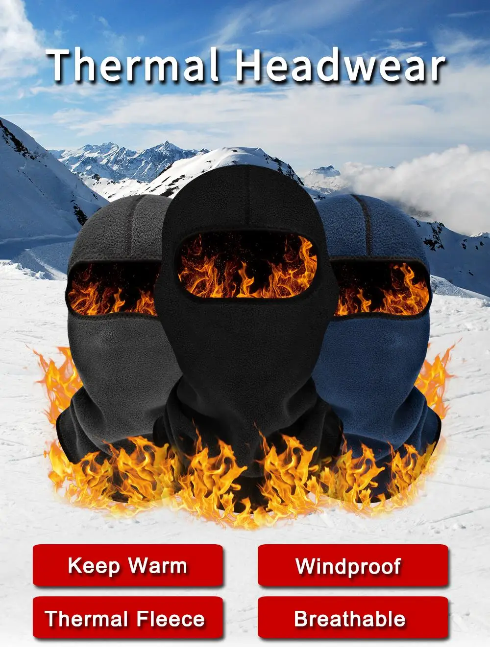 

WOSAWE Motorcycle Balaclava Cap Cold Weather Warmer Full Face Mask Cover Moto Military Tactical Cycling Winter Thermal Fleece