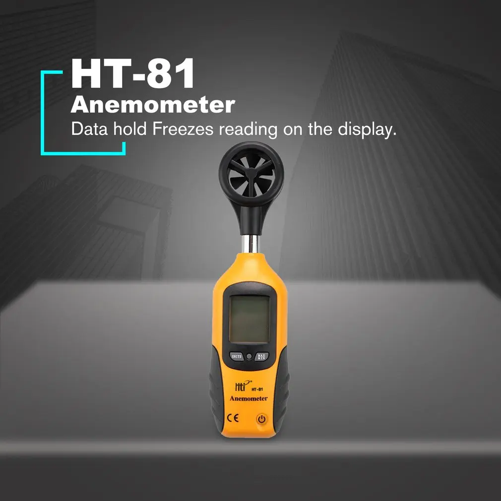 Handheld LCD Digital Anemometer Wind Speed Gauge Measurement Measuring Tool Air Flow Meter HT-81 | Инструменты