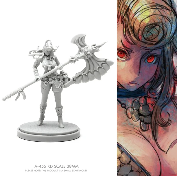 

38mm Resin model kits figure beauty colorless and self-assembled A-455