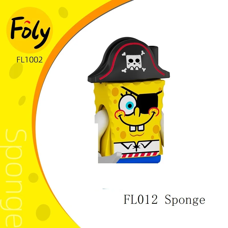 

FL1002 Building Blocks Cartoon Snail Seastar Sponge Squirrel Security Dolls building Figures Bricks Toys Christmas Gift For Kids