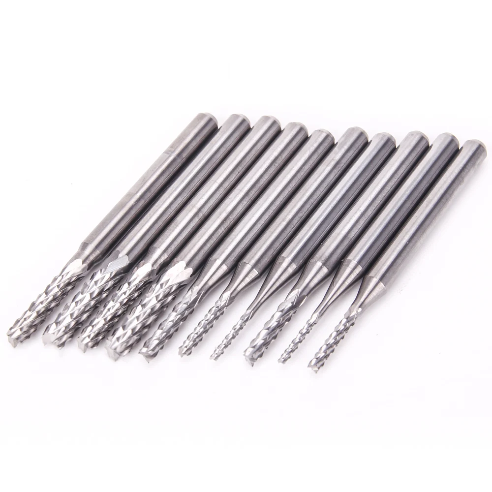 10 шт. торцевая фреза с чпу диаметром 3 175 мини карбид набор фрез для фрезерных