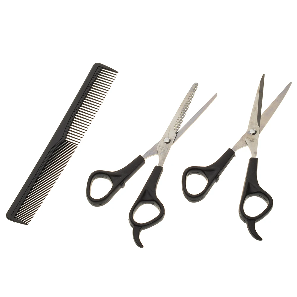 

3PC Hair Scissors Cutting Shears Salon Professional Barber Hair Cutting Thinning Hairdressing Set Styling Tool Hairdressing Comb