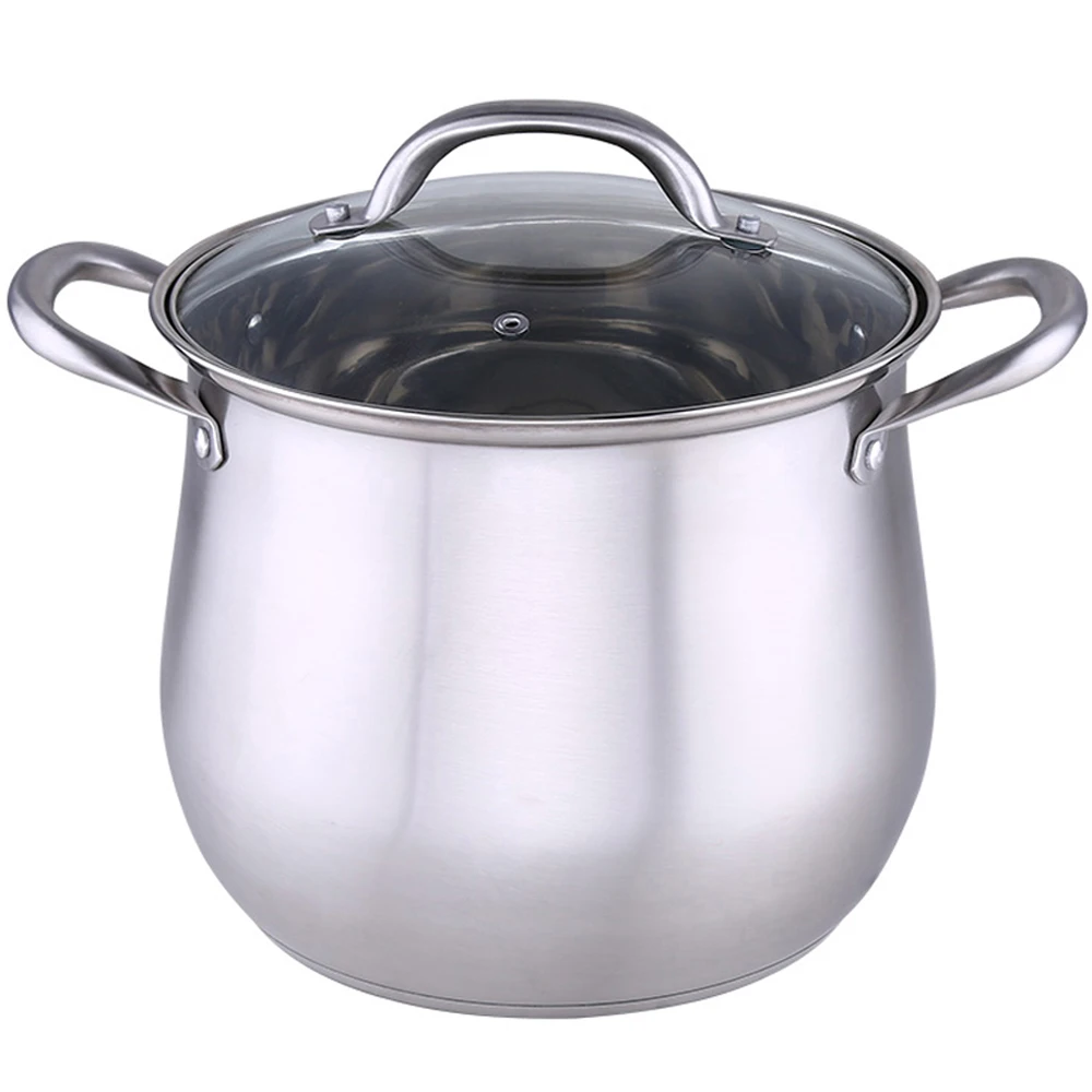 Домашний суповый горшок из нержавеющей стали 304 очень высокий с двойным дном и