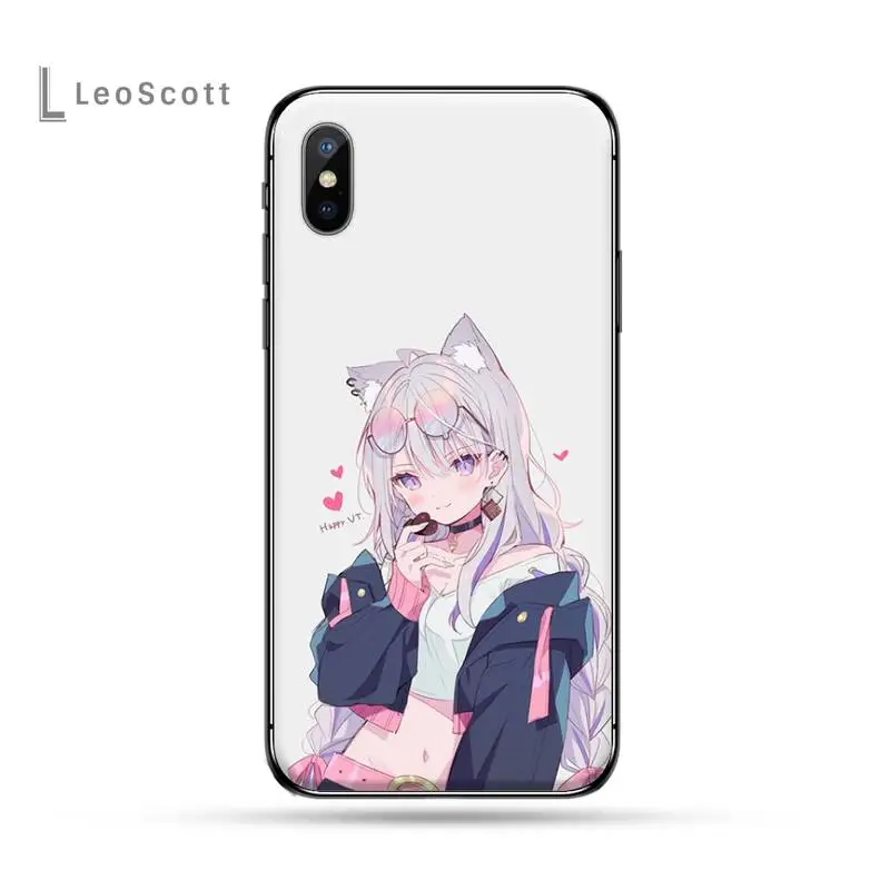 

Nekomimi Cat sexy cute girl luxury Anti-fall Phone Case shell for iPhone 11 12 pro XS MAX 8 7 6 6S Plus X 5S SE 2020 XR