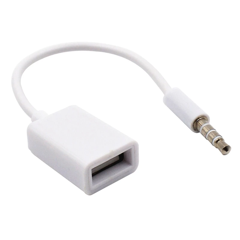 USB Кабель-адаптер для передачи данных/зарядки 3,5 мм аудиоразъем AUX к USB 2,0 Мужской Кабель-адаптер для зарядки