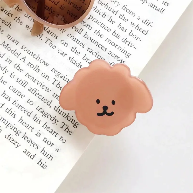 

Universal Cute Korean Bear Cake Dog Cat Irregular Foldable Stand Holder Expanding Phone Bracket for IPhone 11 Pro Redmi Samsung