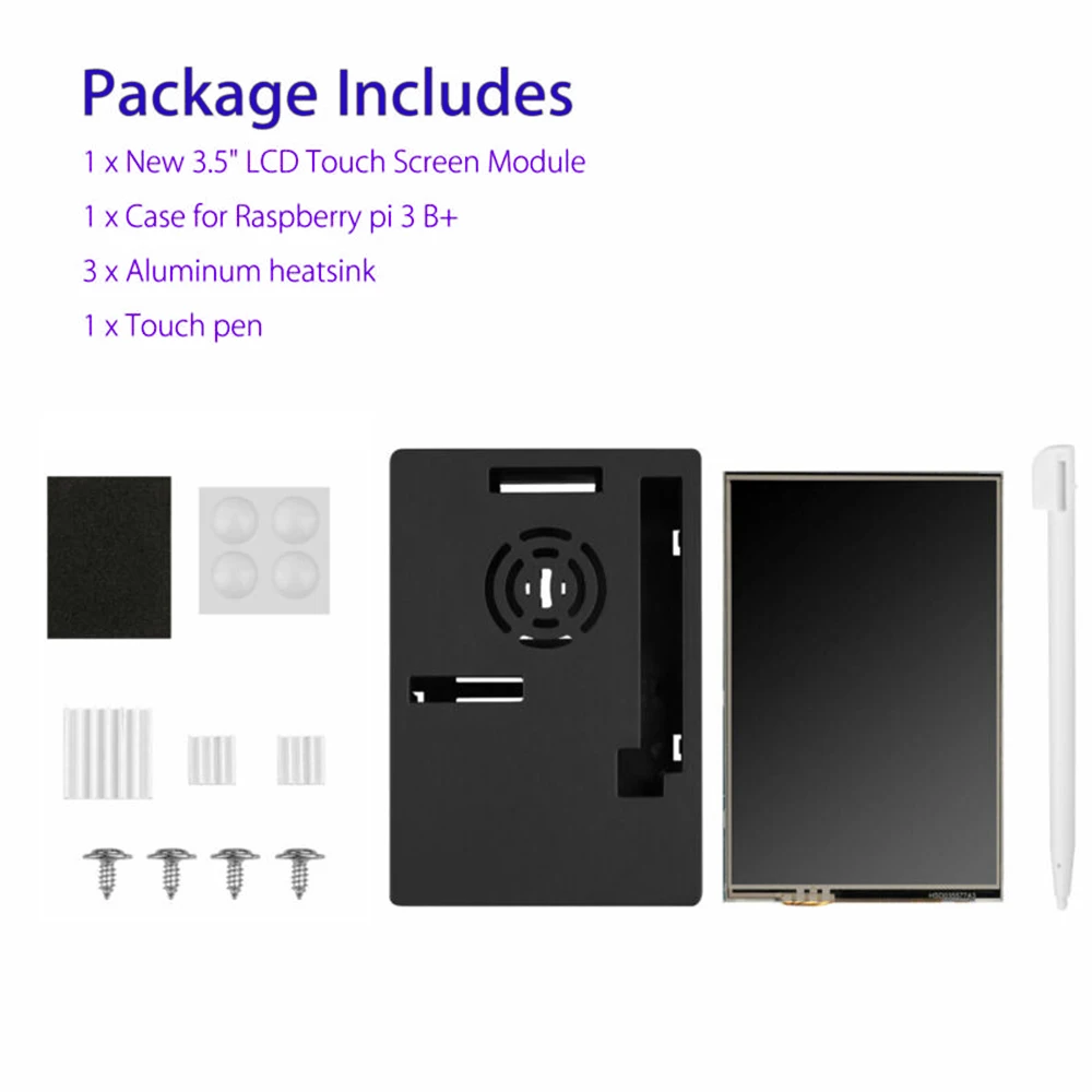 

Touch Screen Monitor LCD Display Module+heatsink Part For Raspberry Pi 3 2 B+ A+
