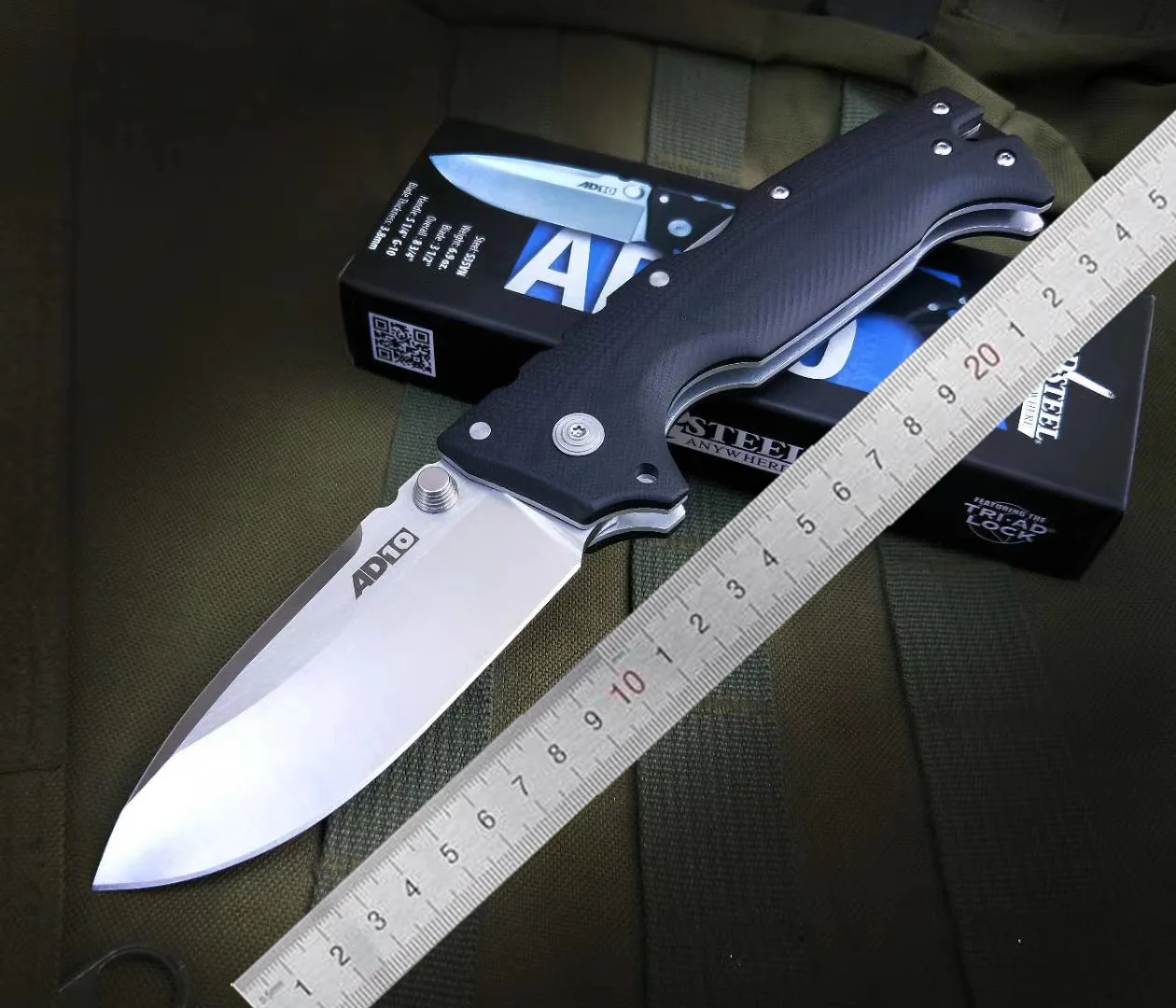 

120PCS Cold Steel AD10 Outdoor camping Survival Folding Knife S35VN blade G10 handle High hardness sharp EDC tactical knife