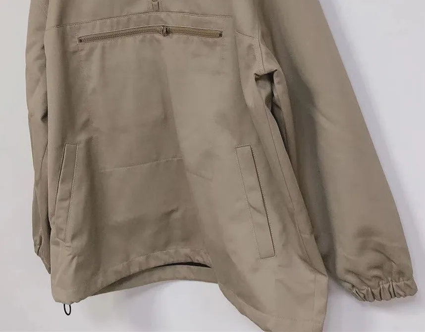 

Half Zipper Unisex Coat Hooded Loose 2021 New Long Sleeve Simple Jacket with Pockets