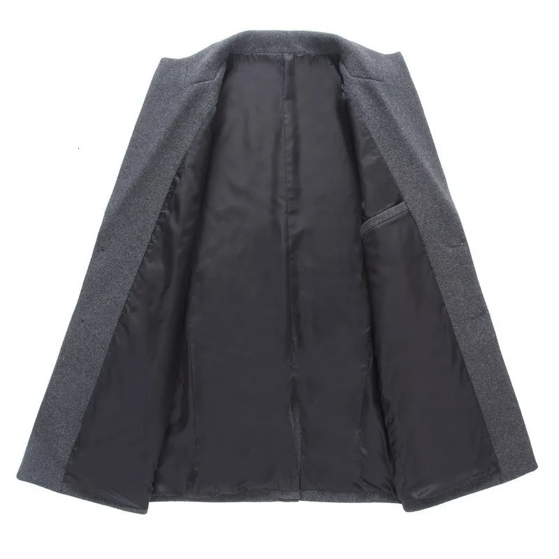 Smart casual с длинным рукавом однобортный нагрудный мужской средней длины пальто