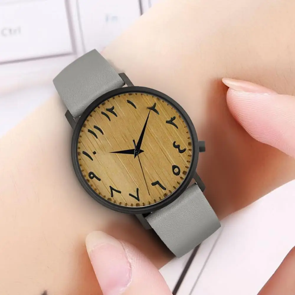 Мужские часы с арабским бамбуковым деревом винтажные модные новые 12 часов