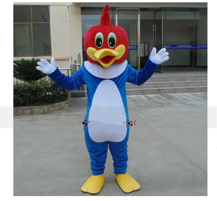 

Big Bird Mascot Costume Red Head Blue Body White Belly Cosplay Party Outfits Advertising Carnival Halloween Chrismas Mascot