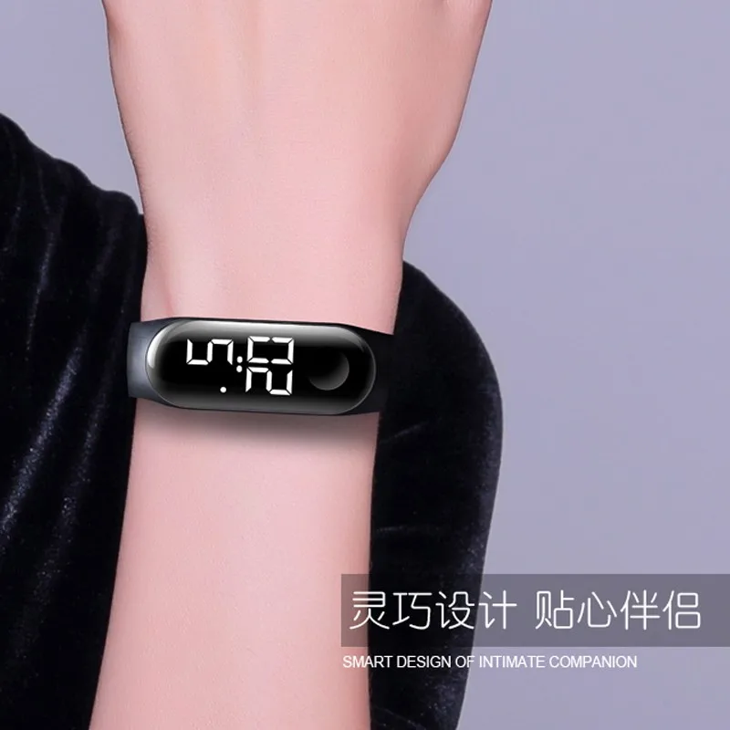 Цифровые женские часы montre silicone femme LED электронные спортивные для мужчин