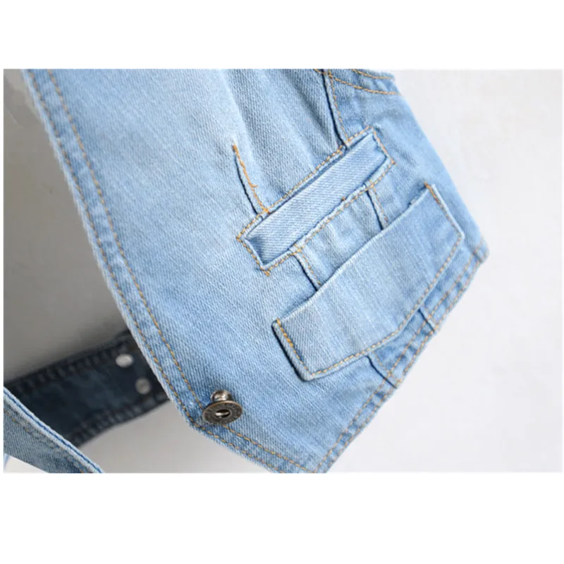 Женский джинсовый жилет Новинка весна-осень 2020 повседневная облегающая