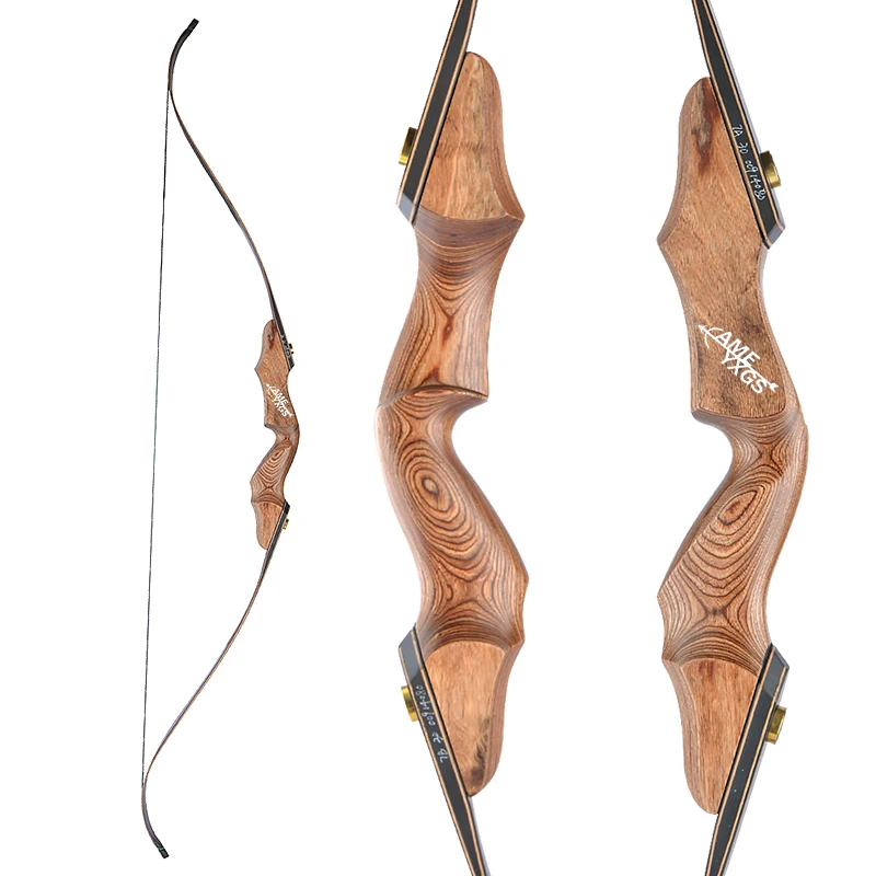 

30-60lbs Traditional Hunting Bow Recurve Bow Archery Reflection Bow and Arrow Fitness Equipment for Wooden Bow Shooting Exercise