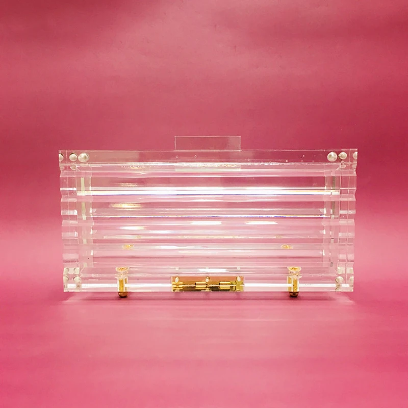 Прозрачная акриловая коробка вечерние сумки женские роскошные винтажные