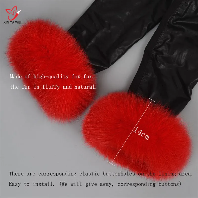 Fox Fur Cuff Hand Warmer Lady's Genuine Bracelet Gloves High Quality Hot Sale Wrist | Аксессуары для одежды