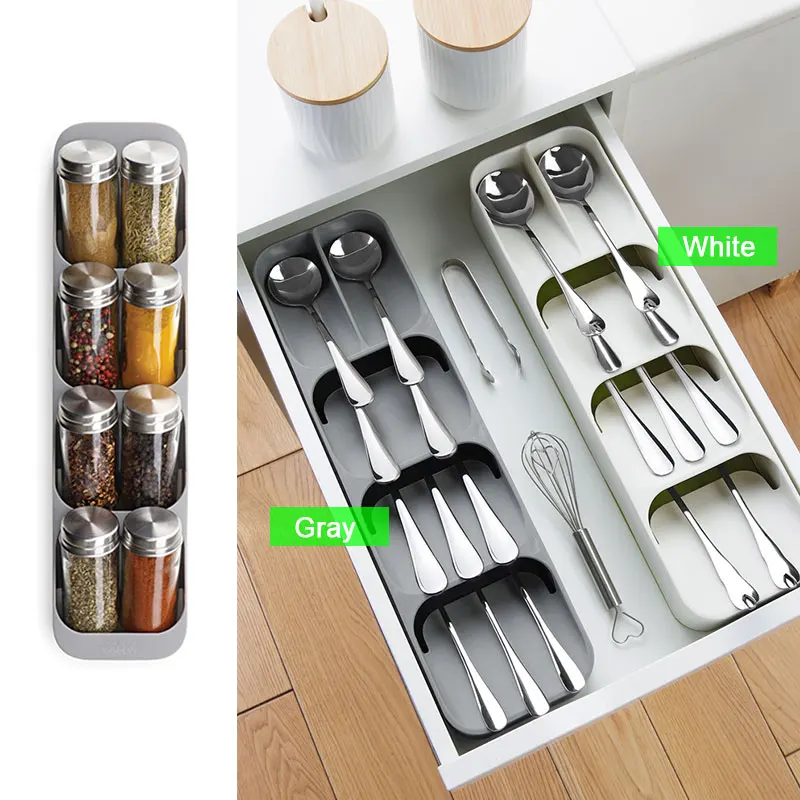 

Kitchen Cutlery Storage Tray Knife holder Kitchen Organizer Kitchen Container Spoon Fork Storage Separation Knife Block Holder