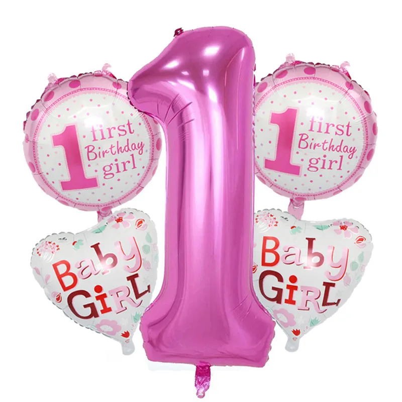 Воздушные шары в виде цифр розово-красные из фольги | Дом и сад