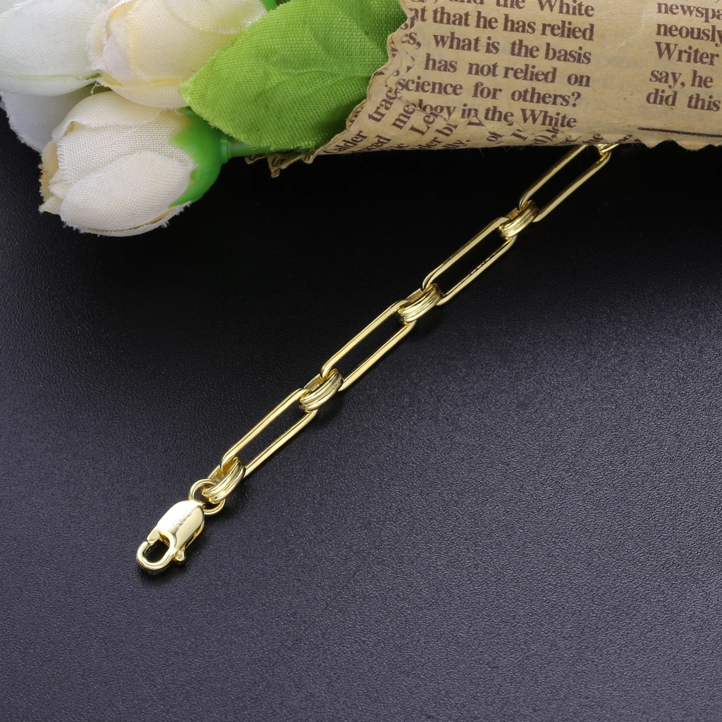 Женский браслет цепочка Moonmory из стерлингового серебра 925 пробы с застежкой на