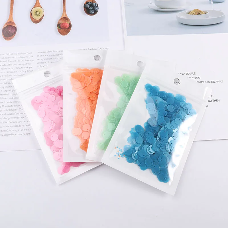 Матовые Блестки для ткани сделай сам ПВХ матовые блестки 6 мм 8 10 с тусклым лаком