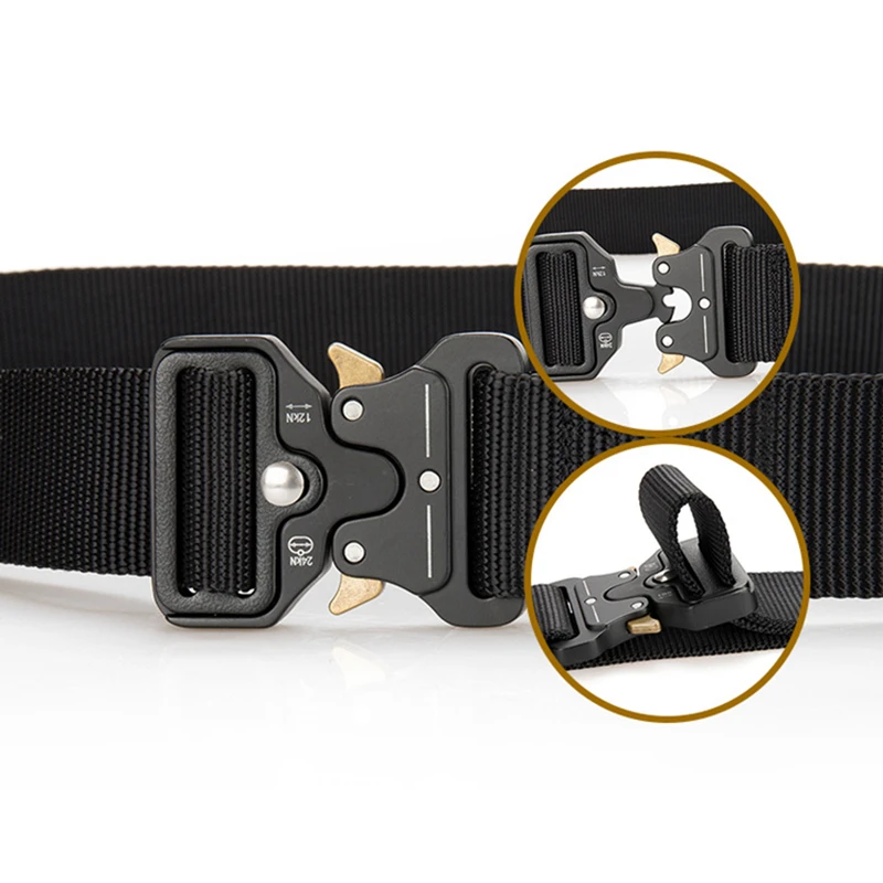 Ремень мужской тактический военный армейский пояс с металлической пряжкой