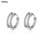 Оптовая продажа, двухслойные круглые серьги для женщин, серебро 925 пробы, свадебные ювелирные украшения