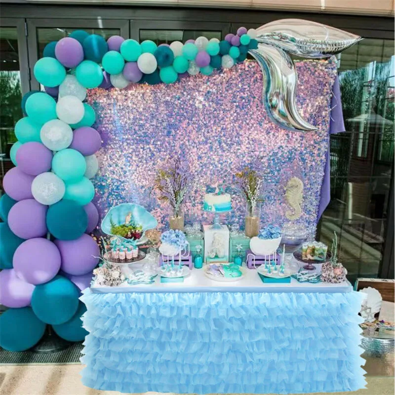 Новый модный многослойный фатиновый чехол для стола кружевные юбки праздничная