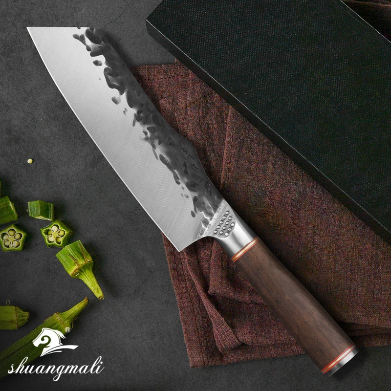 

6 дюймов для резки мяса мясных ножей кованые Сталь 5Cr15Mov Кухня Кливер ножи Пособия по кулинарии для нарезки овощей шеф-повара мясника Ножи