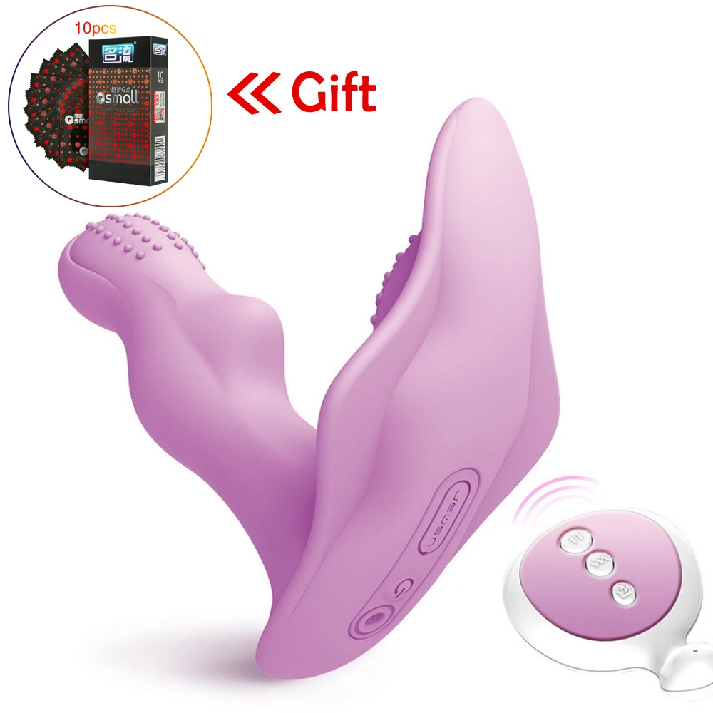 Носимые Бабочка беспроводной вибратор с пультом управления для женщин клитор