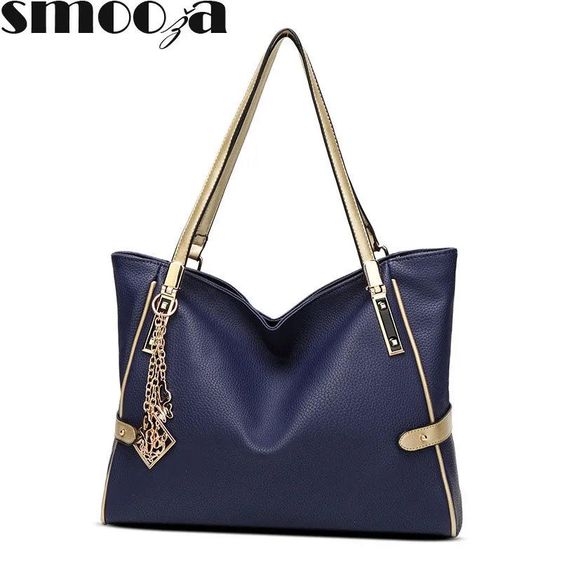 SMOOZA Женские Висячие Сумки золотые украшения сумки на плечо большая