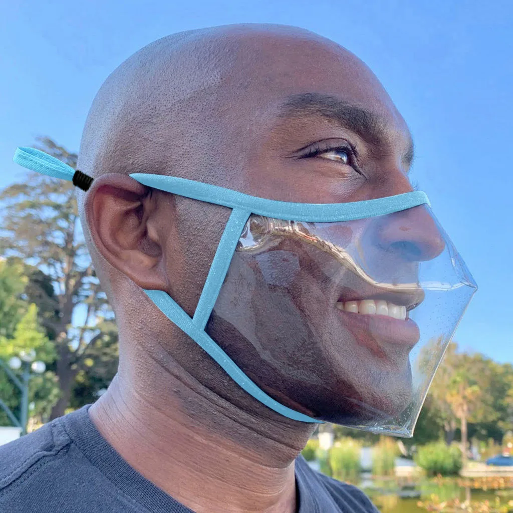 Adults Transparent Face Mask With Clear Window Visible Eye Shield Windproof Fog Haze PM2.5 Can Put Filter Mouth Mascarilla | Дом и сад