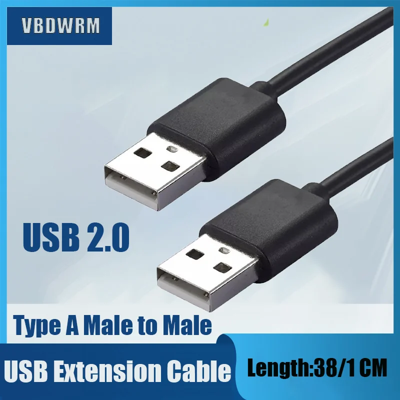 

USB A to A,USB 2.0 Type A Male to Type A Male Cable Data Transfer USB2.0 Extension Cord 10CM 38CM USB 2.0 Cable