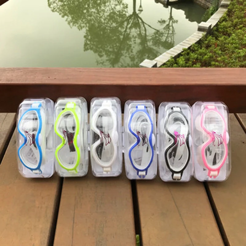 

Children's Goggles Swimming Anti-fog and Waterproof Large-frame Glasses for Teenagers Boys and Girls One-piece Swimming Goggles