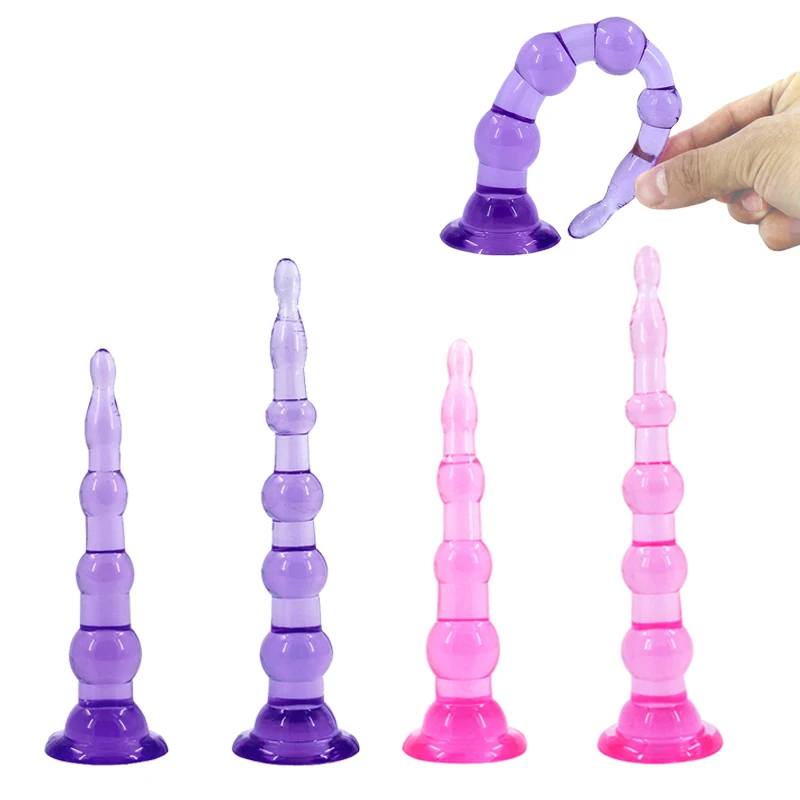 Кристальные анальные шарики Желейная Анальная пробка массажер простаты точки G