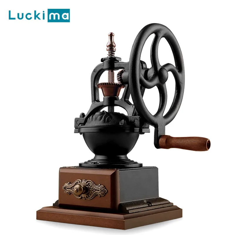 Винтажная керамическая коническая кофейная кофемолка для эспрессо капельного