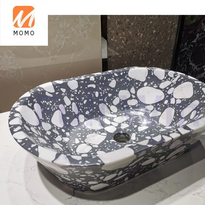 

Раковина из цементного терраццо W200