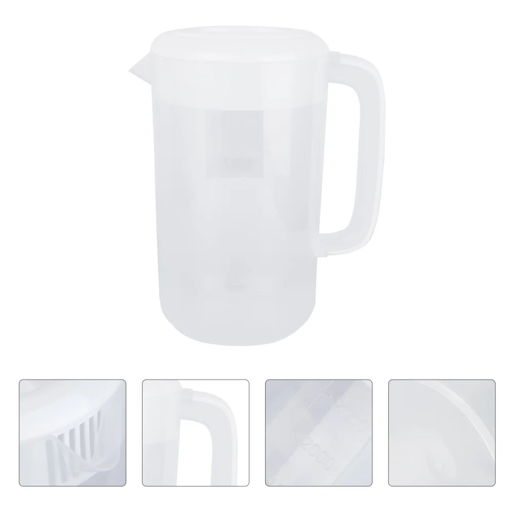 

1 Pc 4000ml Plastic Large Capacity Juice Cold Water Container Pitcher with Lid