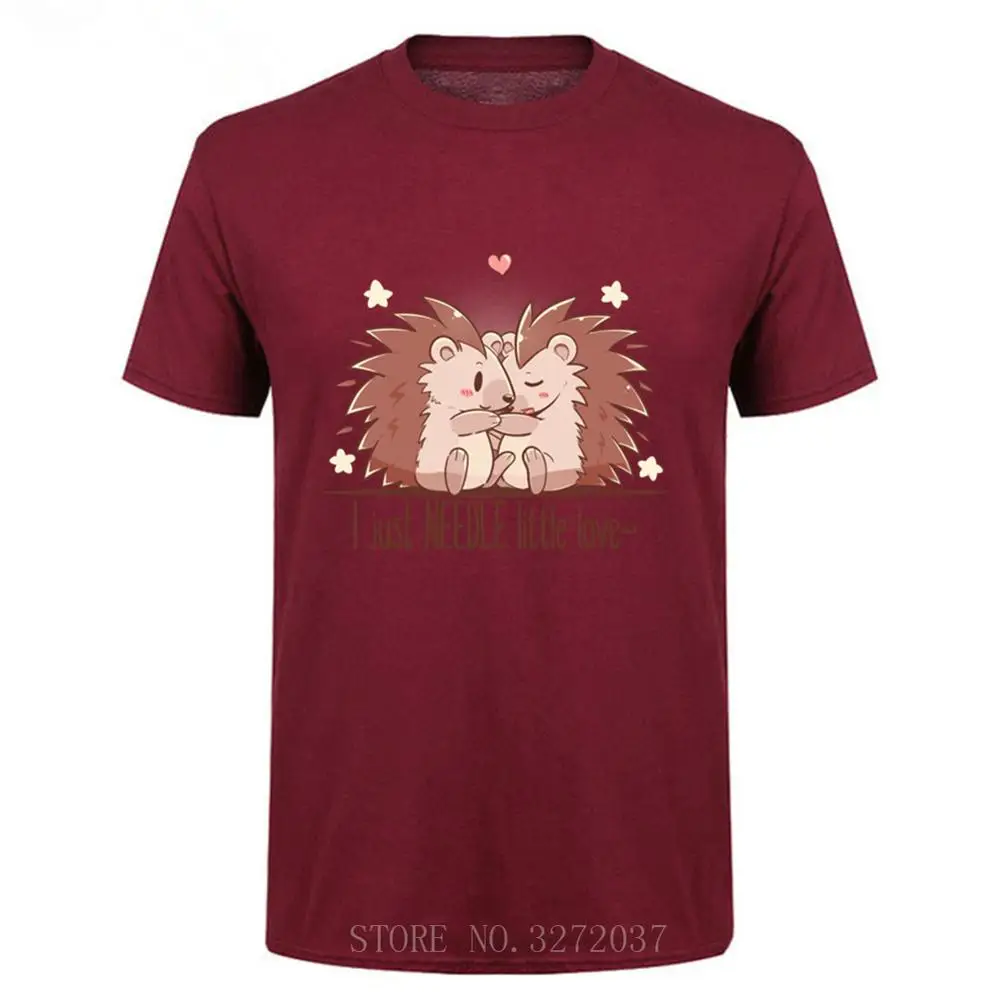 I just NEEDLE little Love-Hedgehogs Мужская футболка забавная Teeshirt одежда повседневные топы с