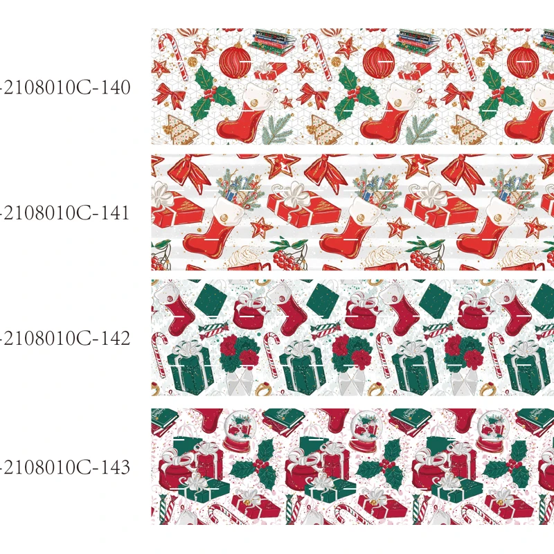 

Рождественские украшения, подарочные носки, печатная корсажная лента 50 ярдов/рулон 16-75 мм