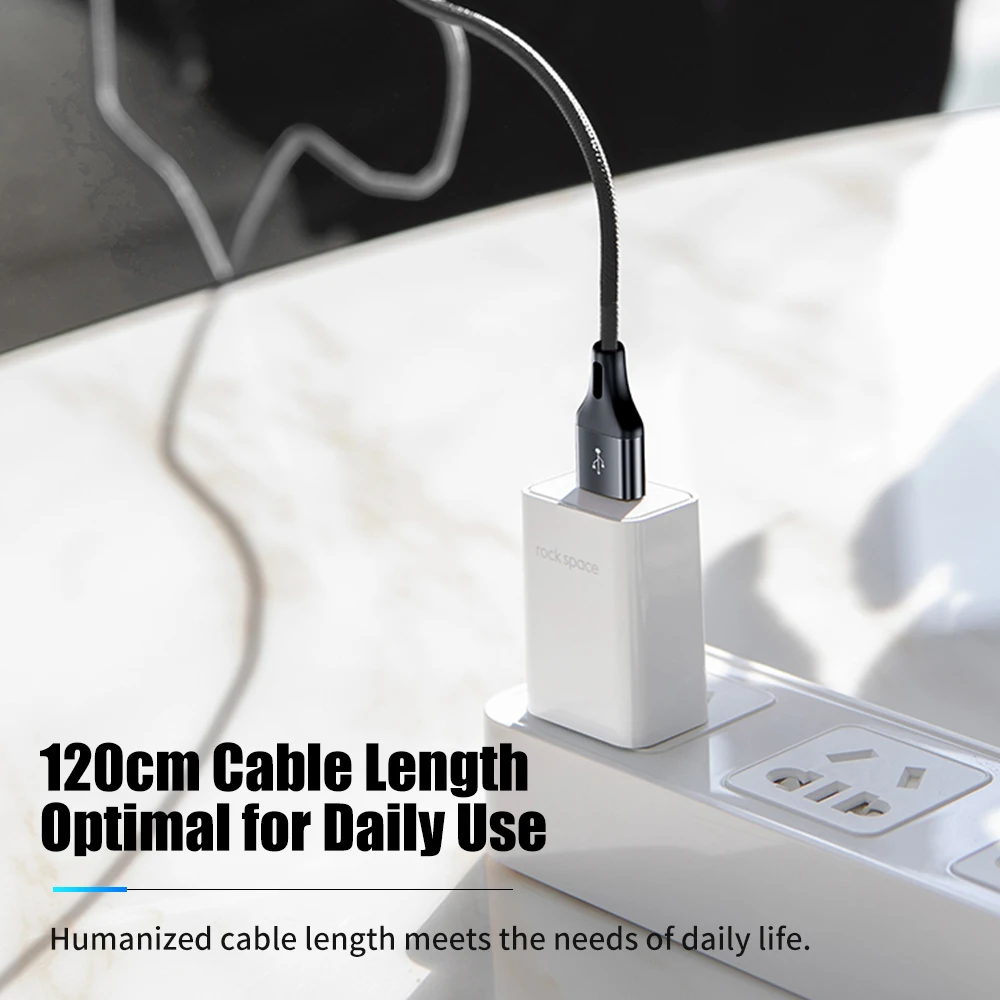 ROCK USB кабель для iPhone 11 XS Max XR X 8 7 6 Xiaomi Samsung зарядное устройство 3 в 1 Micro Type C шнур