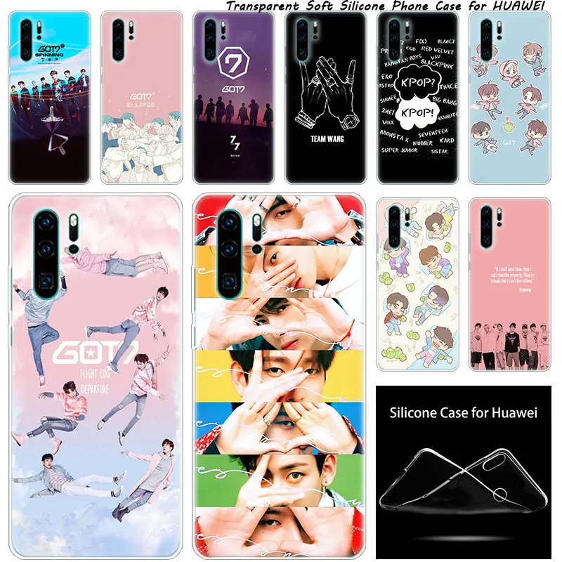 Роскошный силиконовый чехол для мальчика Kpop GOT7 huawei NOVA 3 3i 5 5i P20 P30 Pro P9 P10 P8 Lite 2017 P Smart