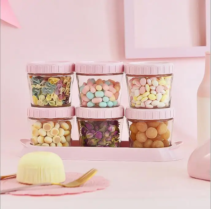 

Маленькая банка для конфет, стеклянный мини-контейнер для сахарной еды, Детская соляная банка, Кухонный Контейнер, Petit Pot En Verre, принадлежност...