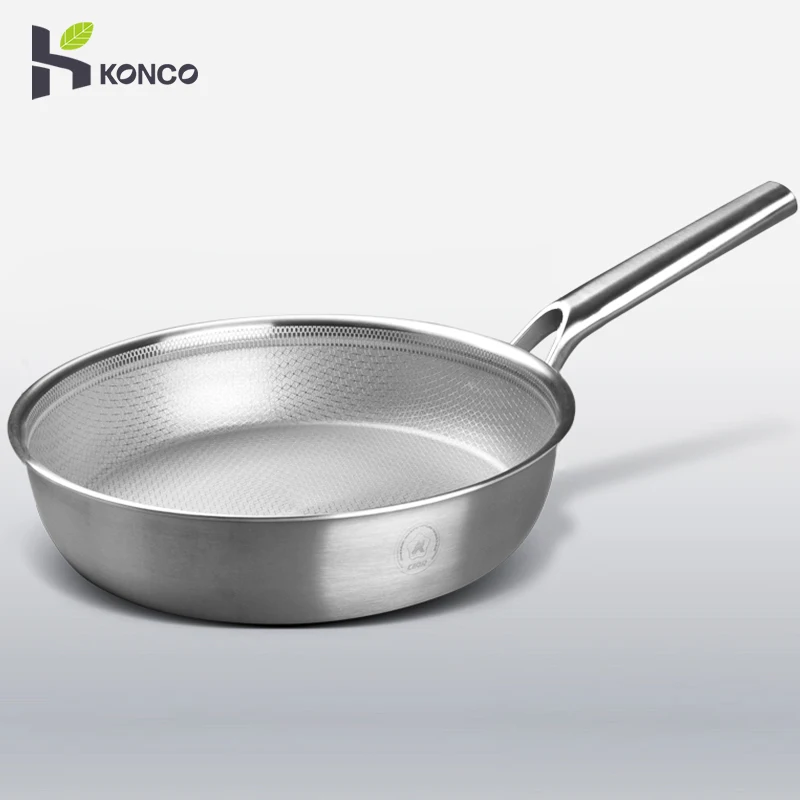 

New Nonstick Frying Pan High Quality 316 Stainless Steel Pan Kitchen Fried Steak Pot Wok Electromagnetic Furnace General